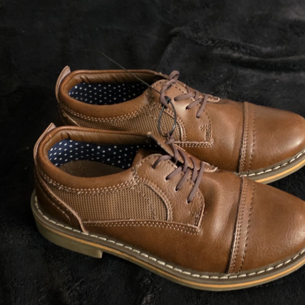 Steve Madden Brown Kids Dress Shoes